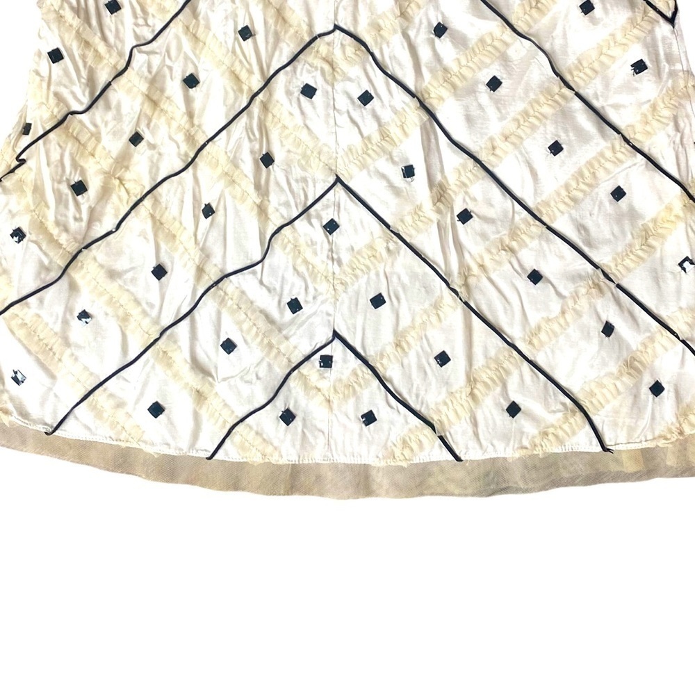 Free People Mini Skirt Size 2 Sequin Beaded A-Line Y2K Fairy Rave Festival Lace - Picture 4 of 6